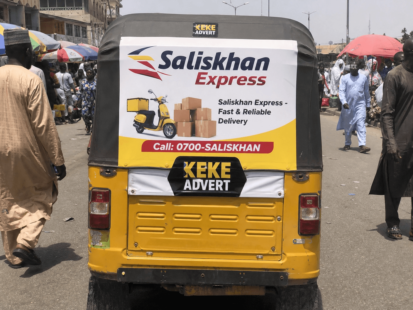Keke Advert campaign for Saliskhan Express
